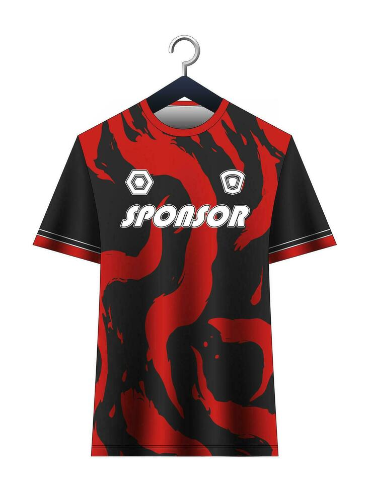 fotboll jersey attrapp för fotboll klubb. vektor sublimering sporter kläder design. enhetlig främre se mallar fotboll jersey. jersey design idéer.