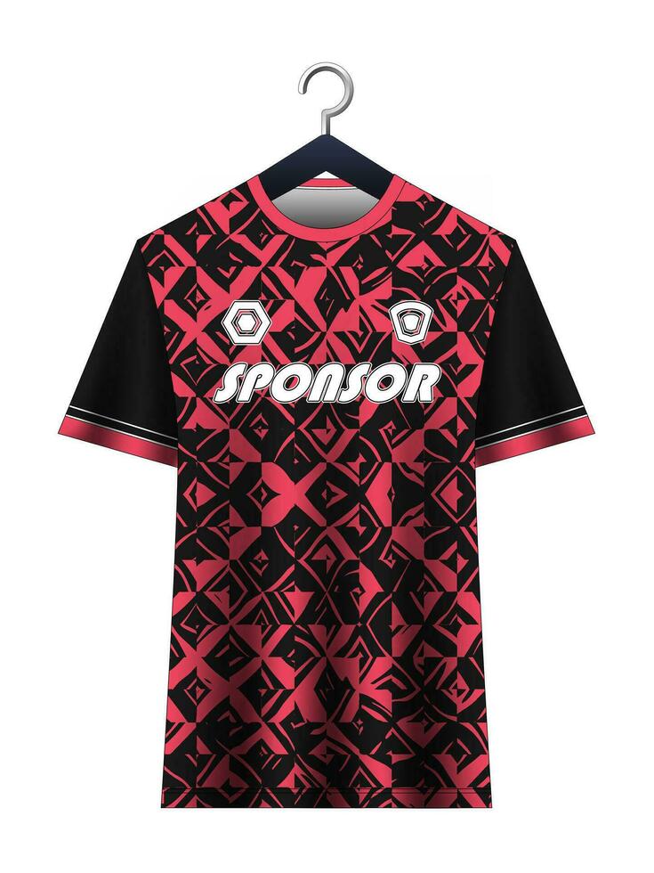 fotboll jersey attrapp för fotboll klubb. vektor sublimering sporter kläder design. enhetlig främre se mallar fotboll jersey. jersey design idéer.