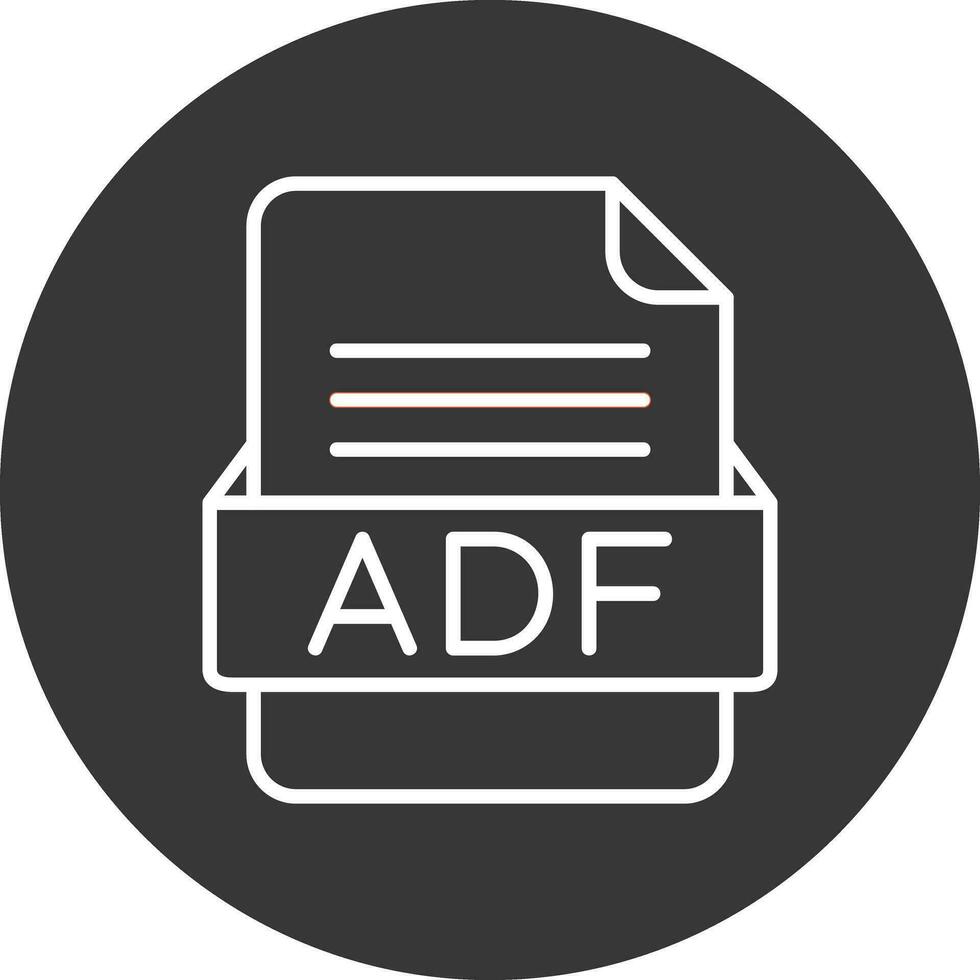adf fil formatera vektor ikon