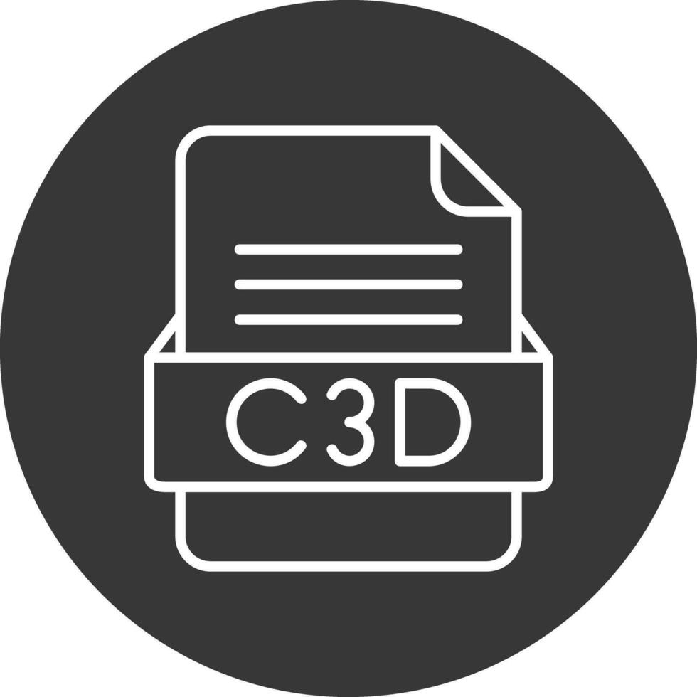 c3d fil formatera vektor ikon