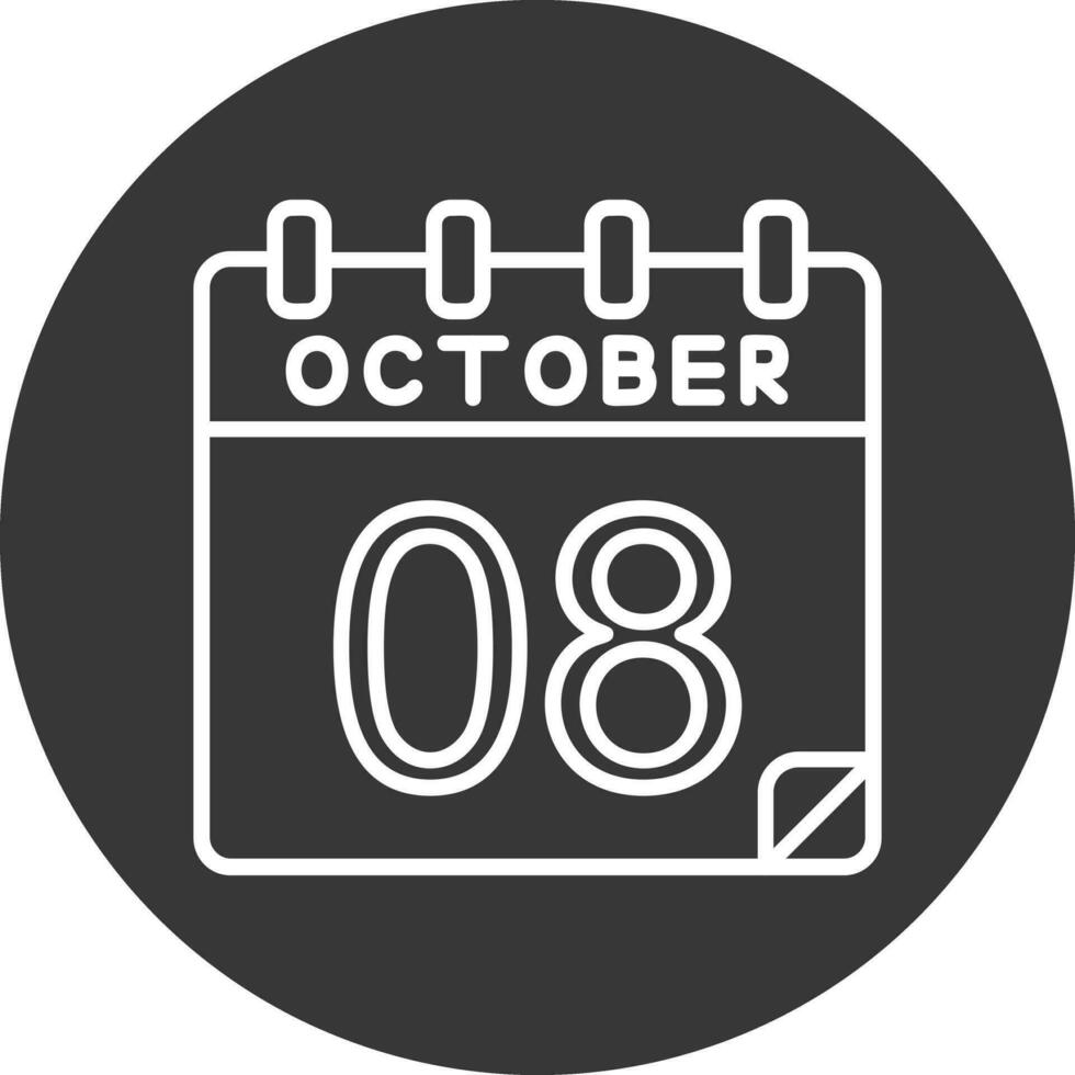 8 Oktober Vektor Symbol
