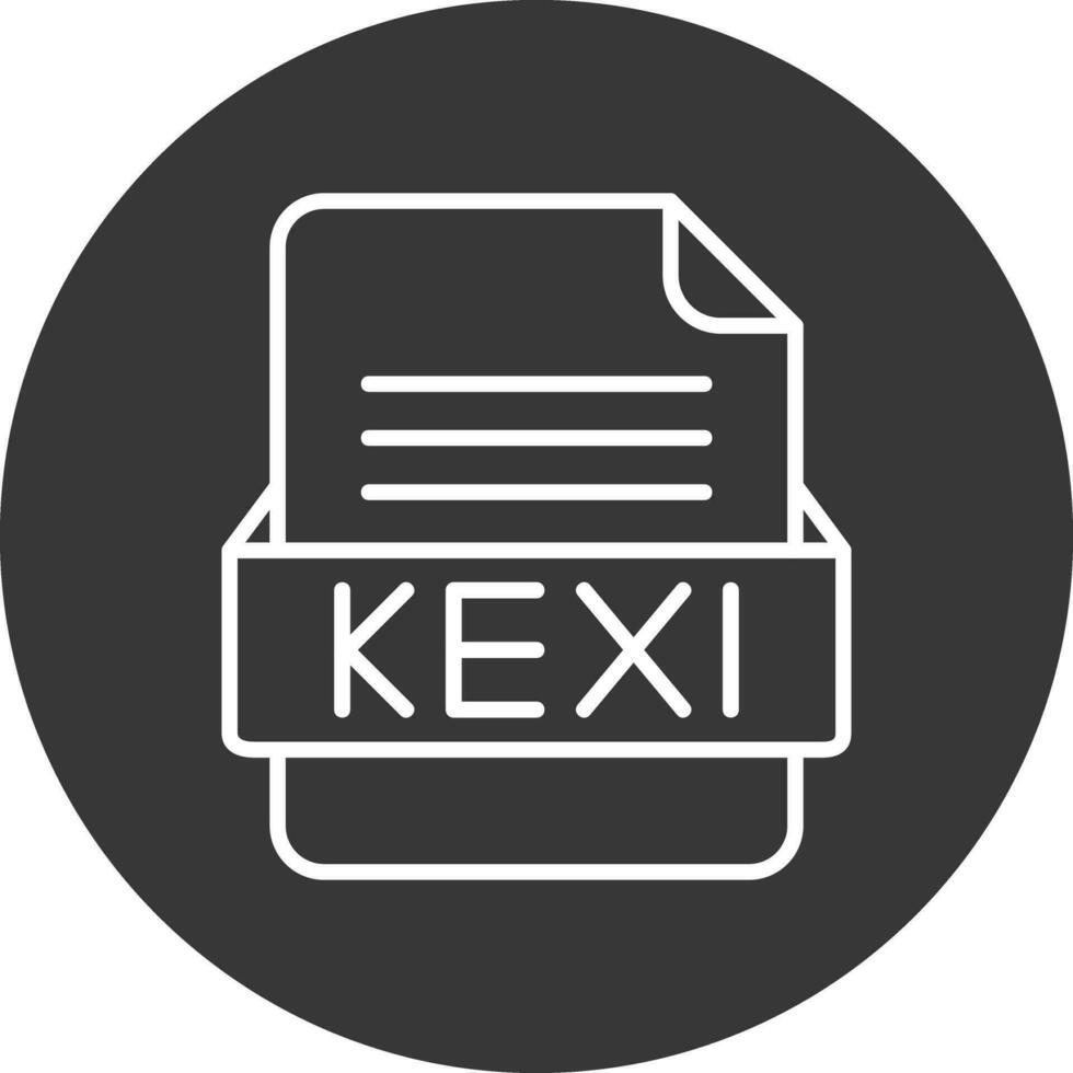 kexi fil formatera vektor ikon