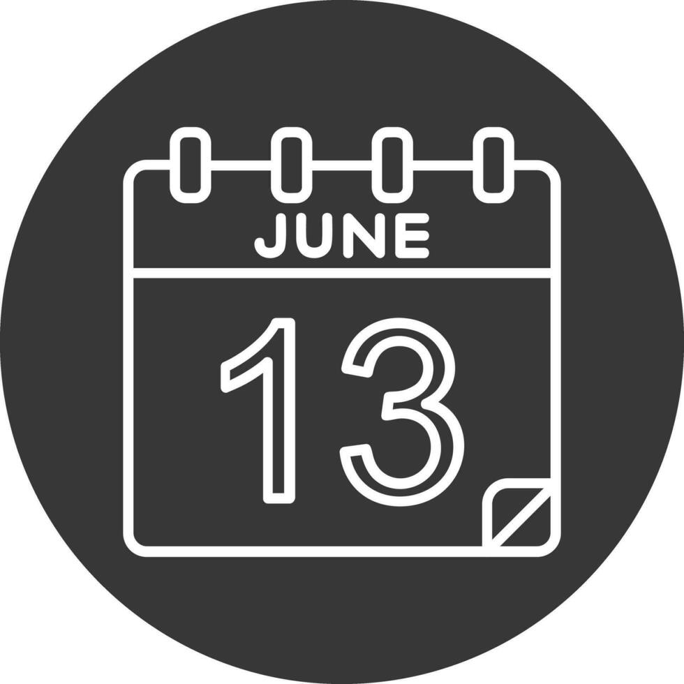 13 juni vektor ikon