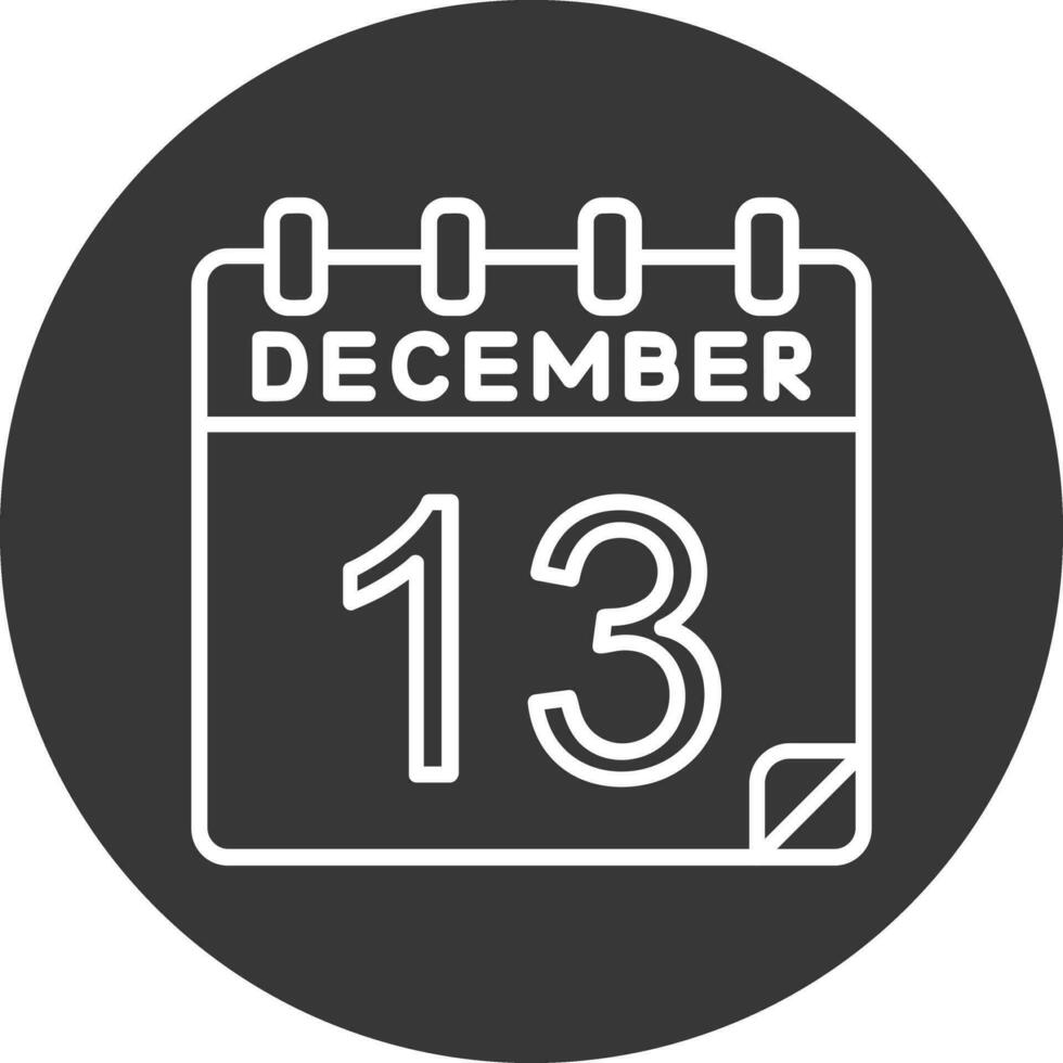 13 Dezember Vektor Symbol