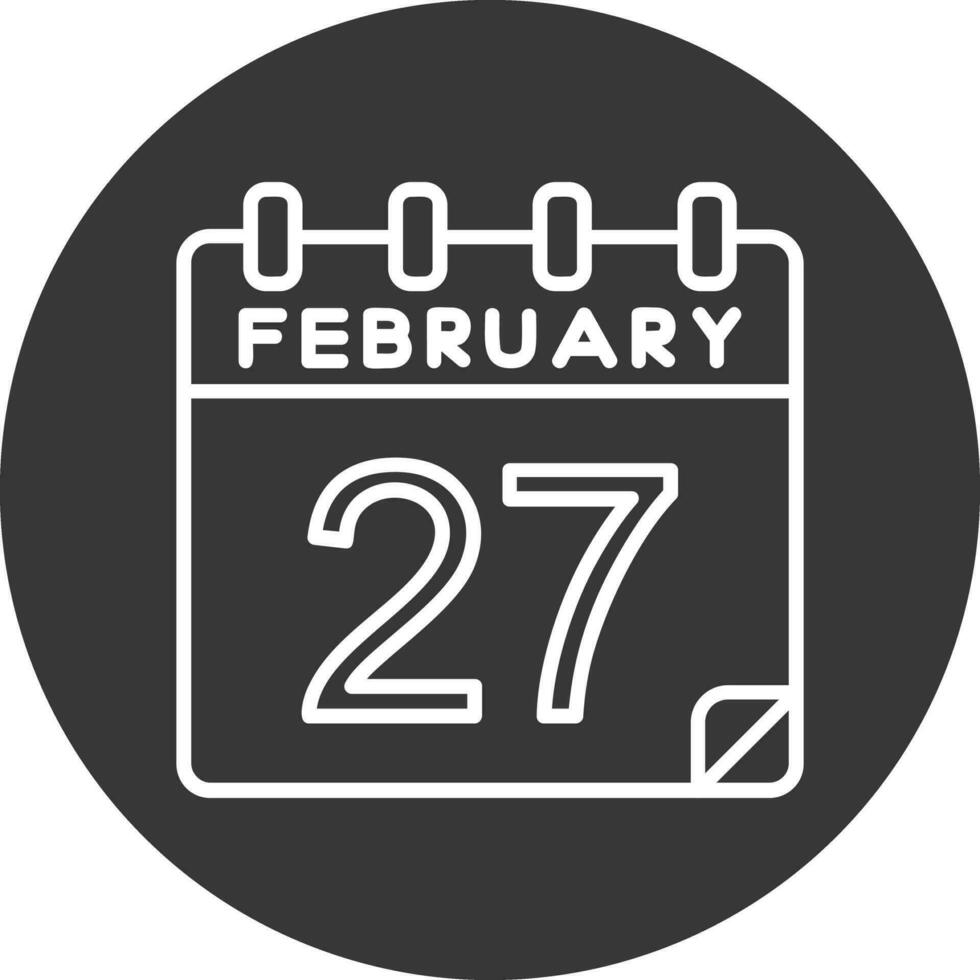 27 februari vektor ikon