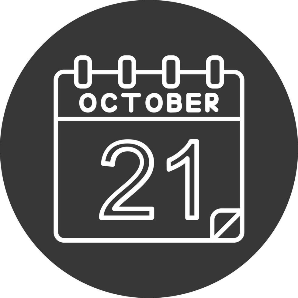 21 Oktober Vektor Symbol