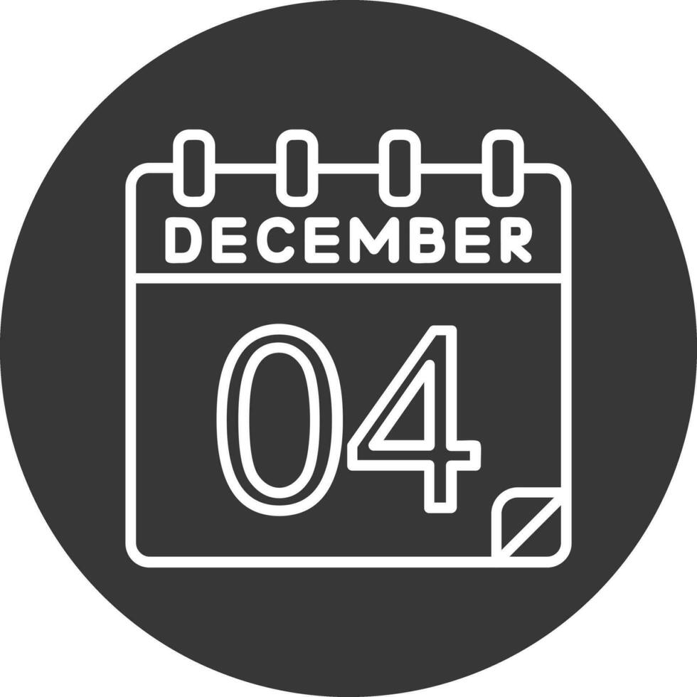 4 Dezember Vektor Symbol