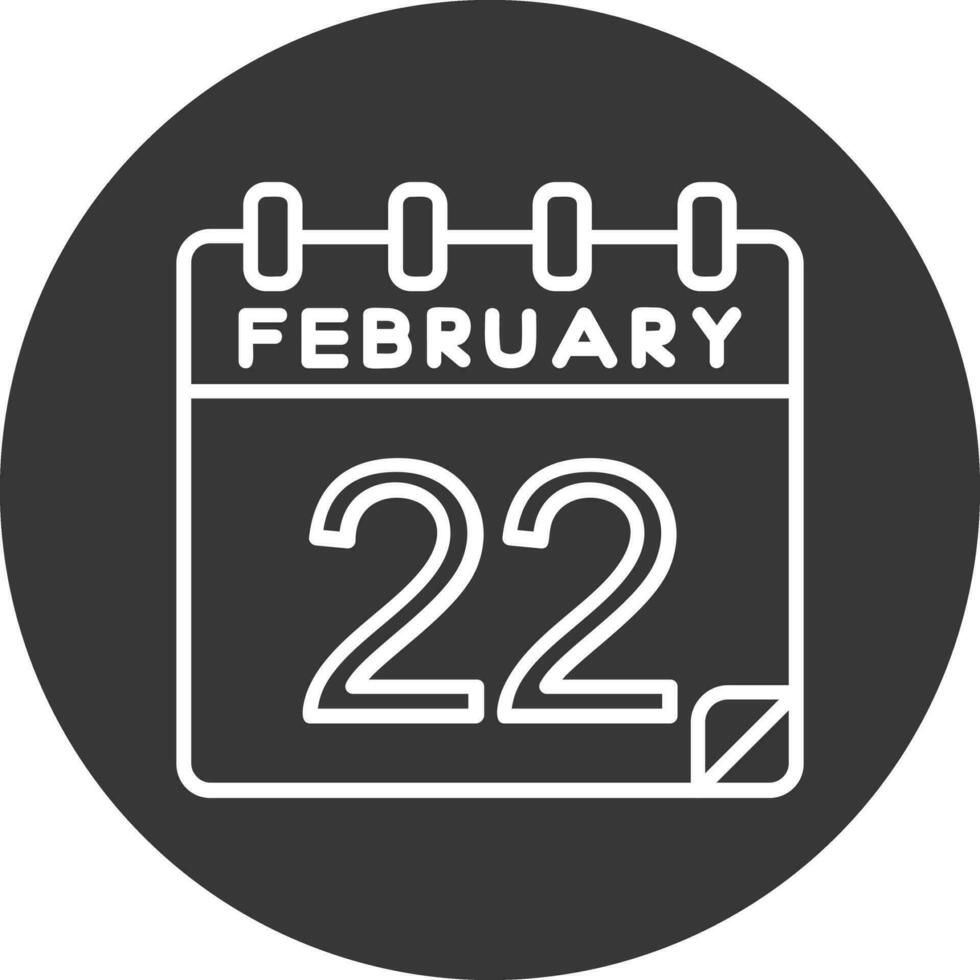 22 Februar Vektor Symbol