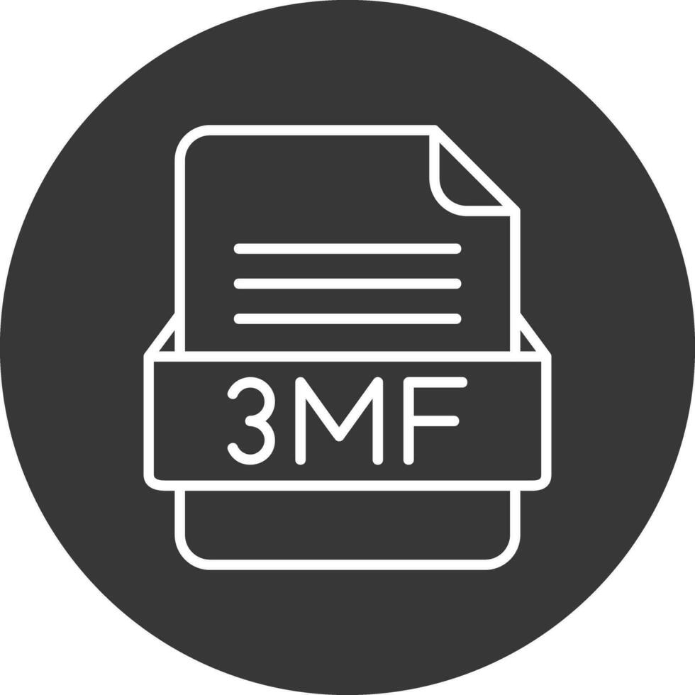 3mf fil formatera vektor ikon
