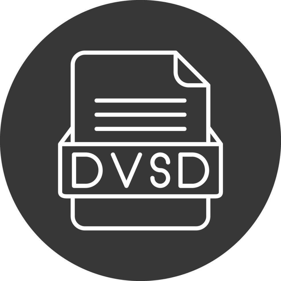 dvsd fil formatera vektor ikon