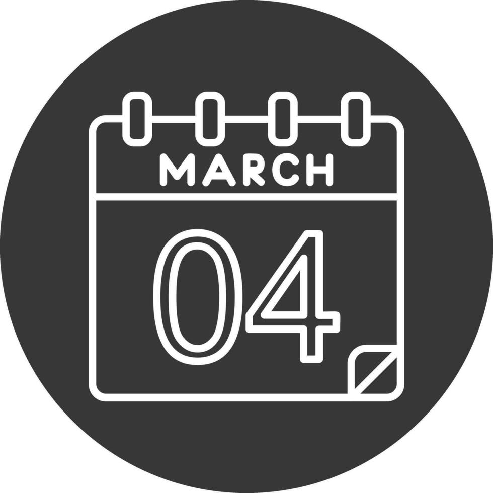 4 März Vektor Symbol