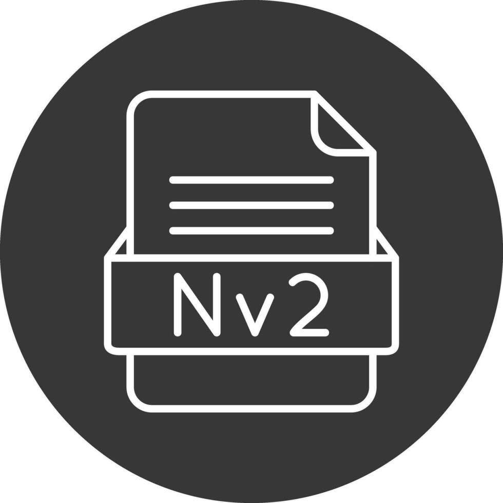 nv2 fil formatera vektor ikon