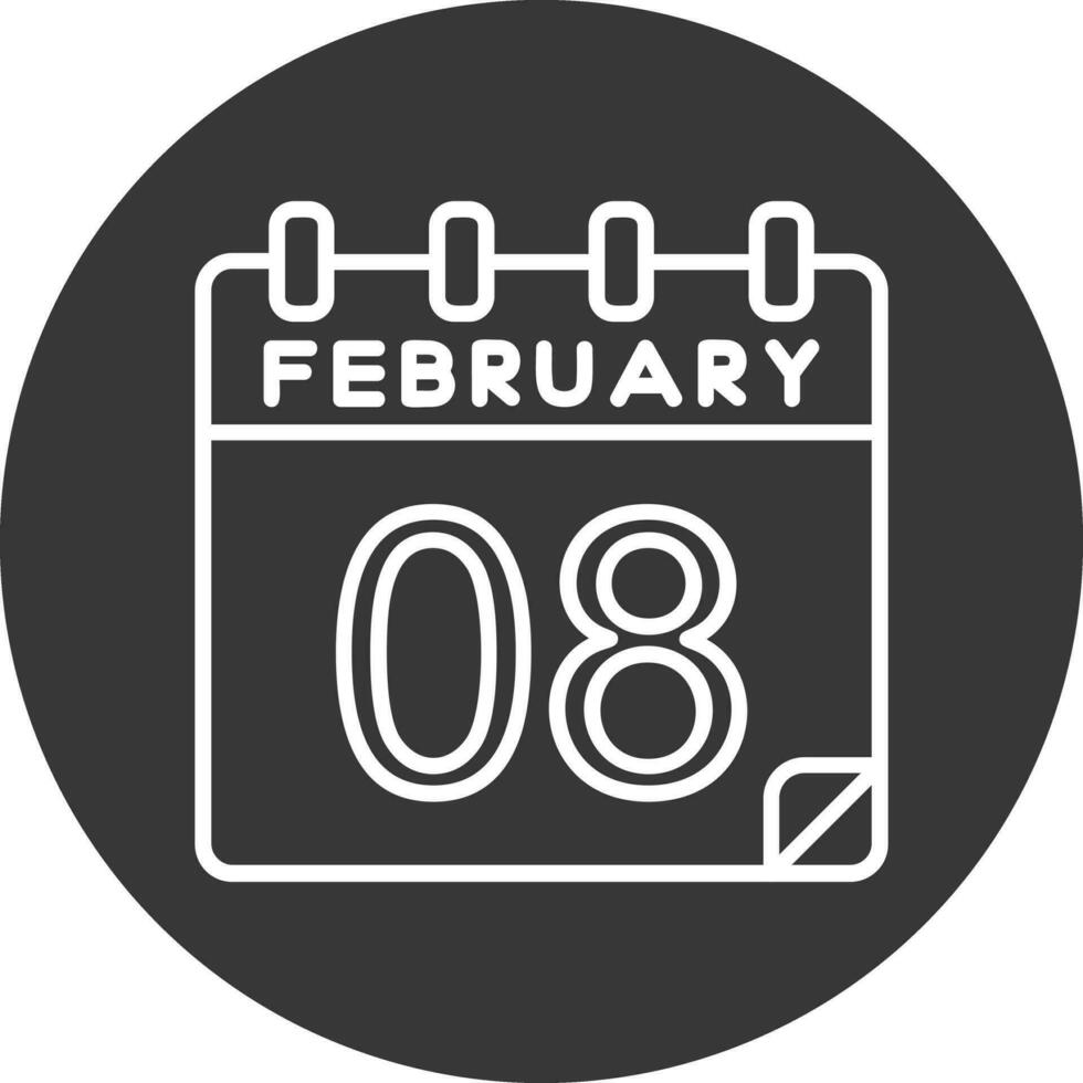 8 Februar Vektor Symbol