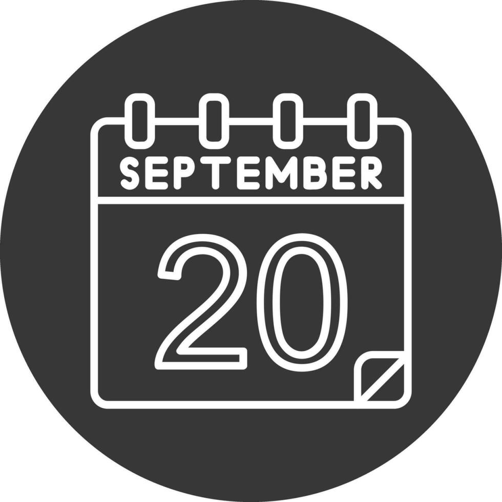 20 september vektor ikon