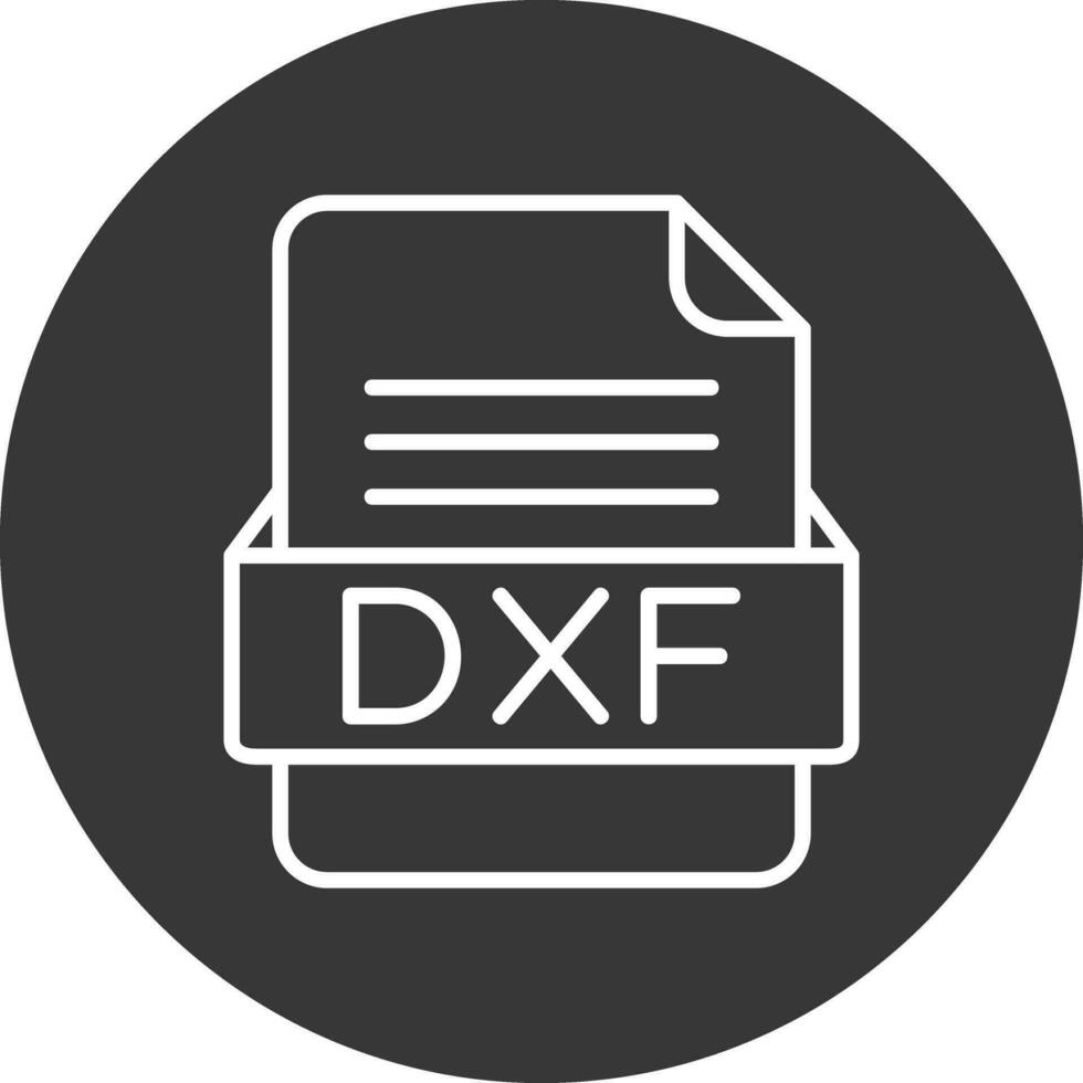 dxf fil formatera vektor ikon