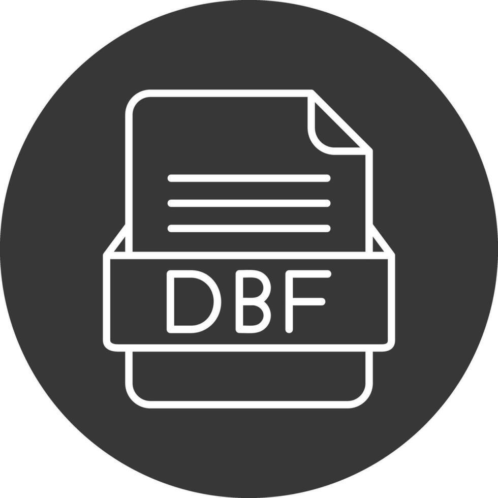 dbf fil formatera vektor ikon