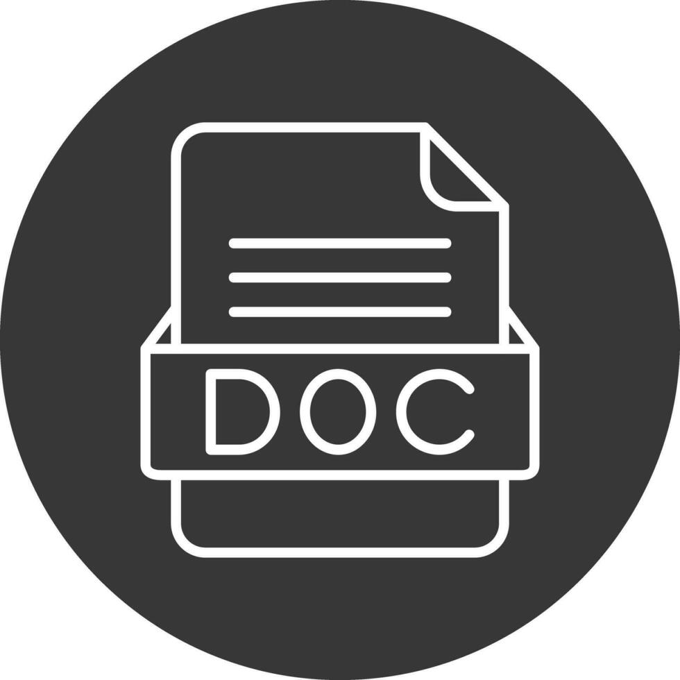 doc fil formatera vektor ikon