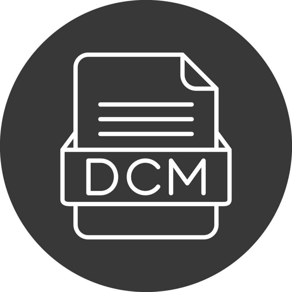 dcm fil formatera vektor ikon