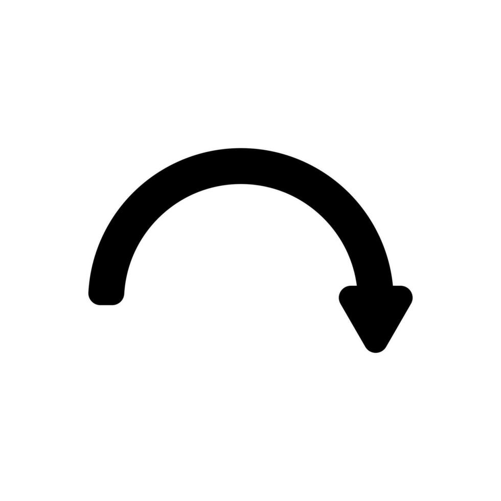 Pfeil, Rechts, links, Wende Richtung Symbol. Vektor Illustration isoliert auf Weiß Hintergrund.