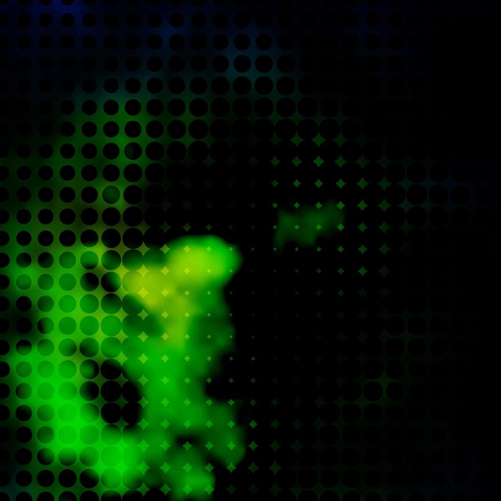 mörkblå, grön vektorbakgrund med bubblor. vektor