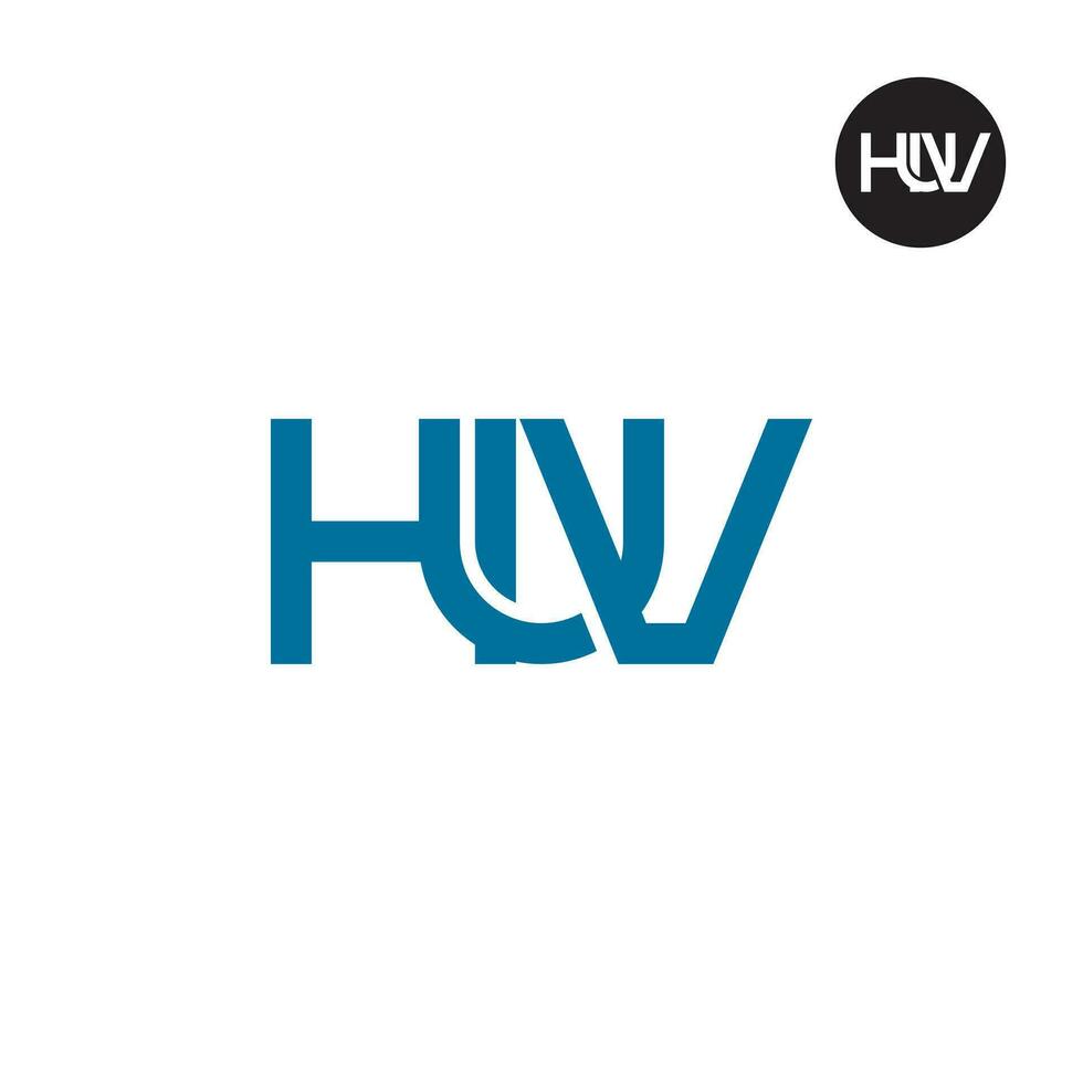 Brief Huv Monogramm Logo Design vektor