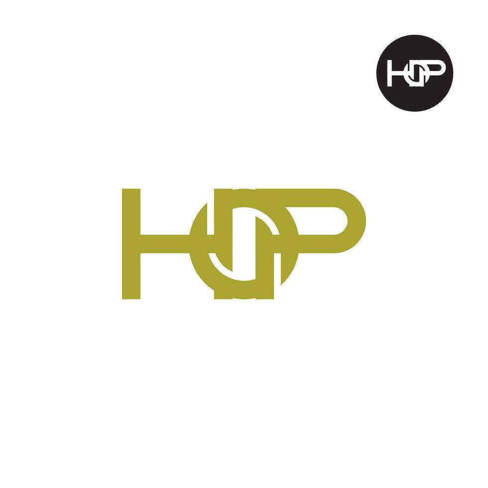 Brief hop Monogramm Logo Design vektor