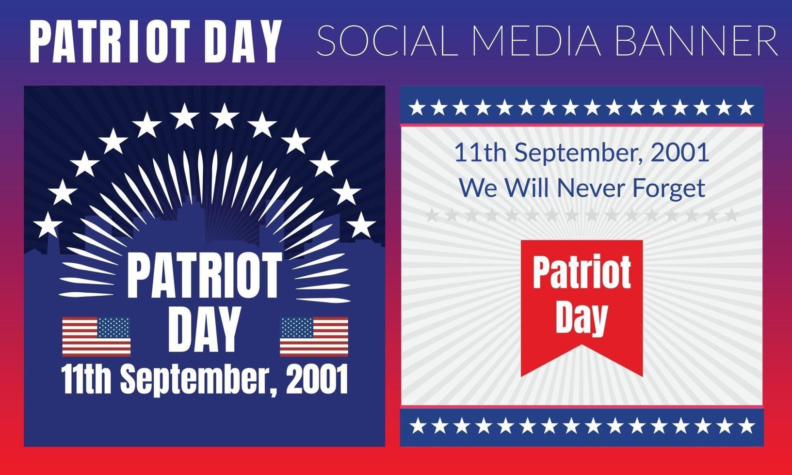 Patriot Day 9.11 Memorial Illustration mit USA-Flagge, Text 911 vektor