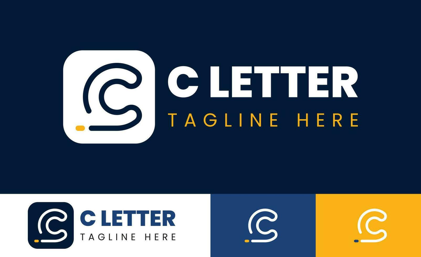monogram logotyp brev c rader abstrakt modern konst vektor illustration
