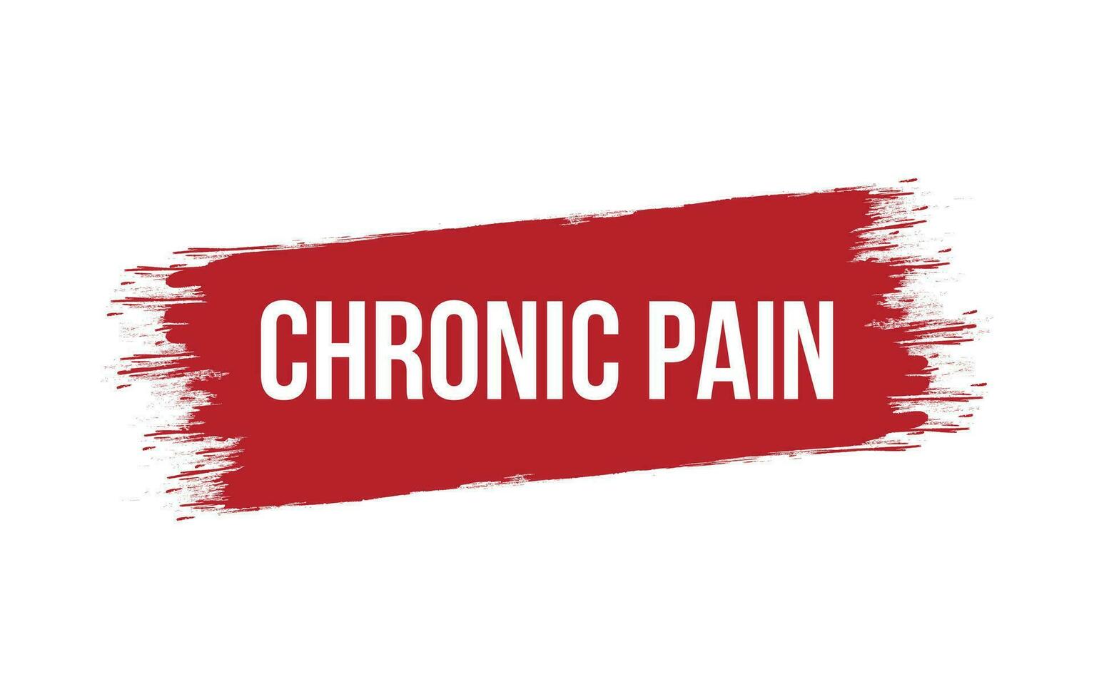 kronisk smärta röd vektor baner illustration isolerat på vit bakgrund