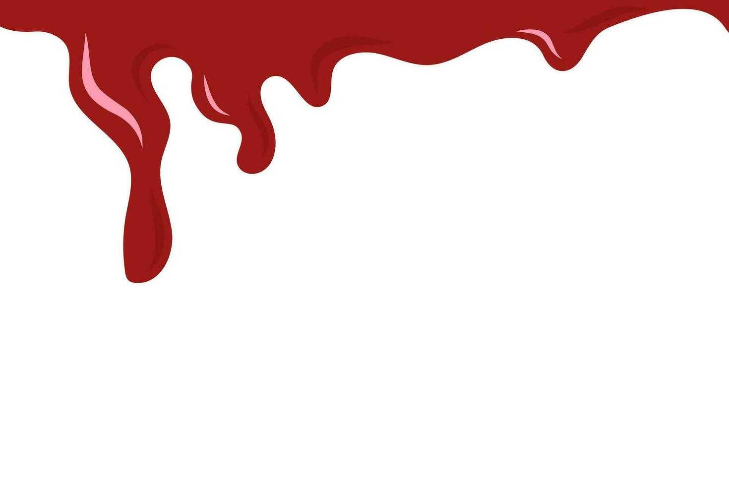 Spritzen von Blut auf Weiß Hintergrund. Konzept von Grusel und Halloween. Vektor Illustration