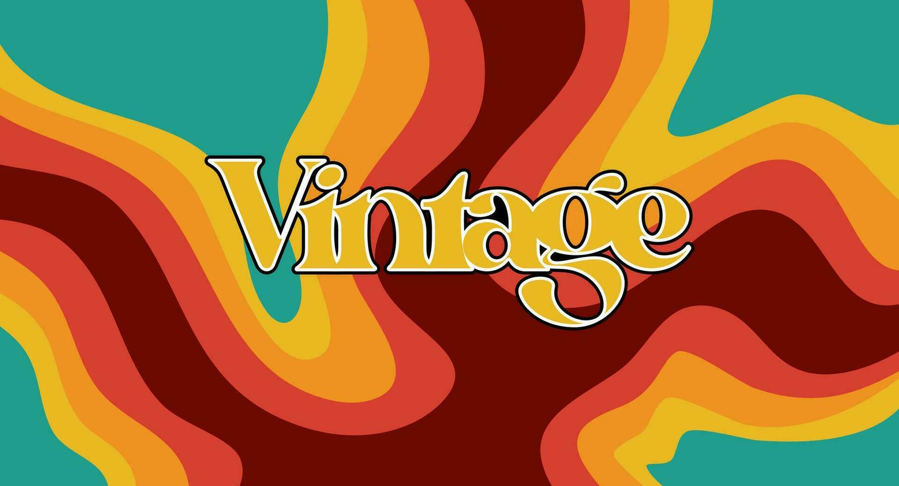 häftig retro bakgrund. abstrakt färgrik och texturerad vågig form design. vektor