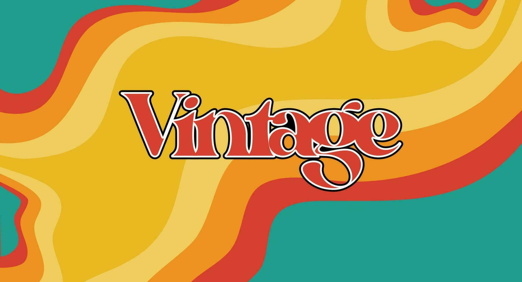 groovig retro Hintergrund. abstrakt bunt und texturiert wellig gestalten Design. vektor