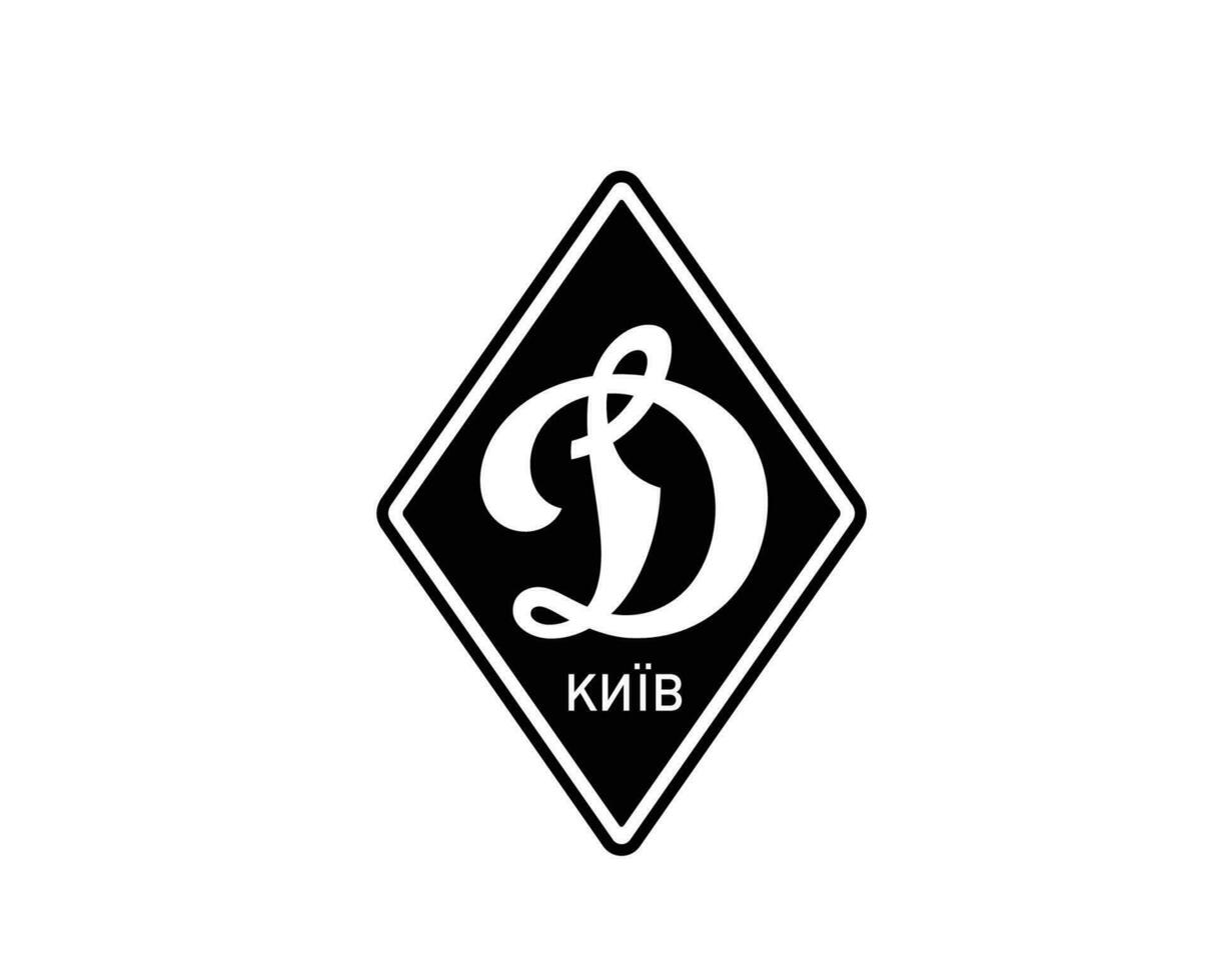 dynamo kyiv klubb symbol logotyp svart ukraina liga fotboll abstrakt design vektor illustration