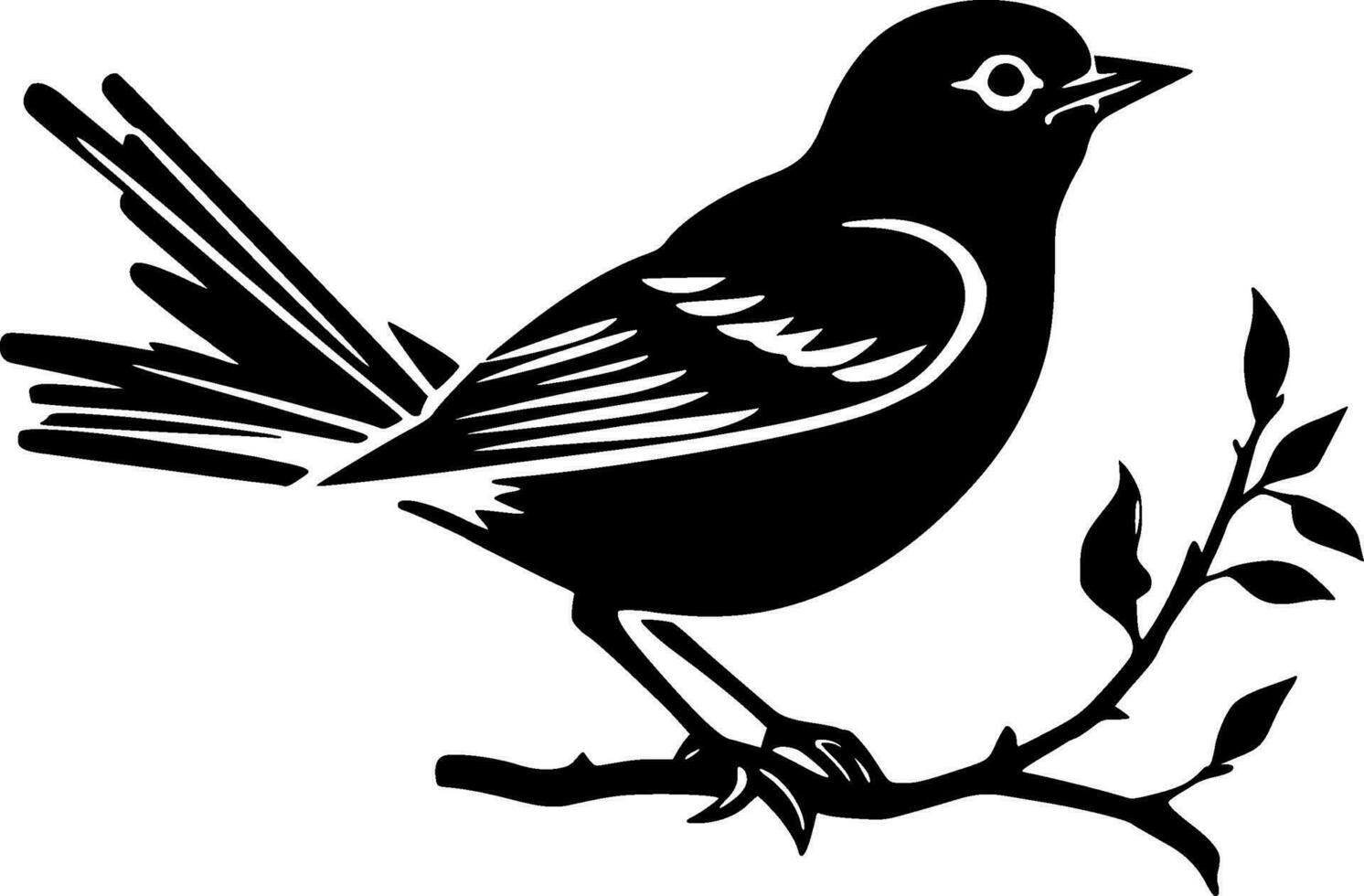 fågel - minimalistisk och platt logotyp - vektor illustration