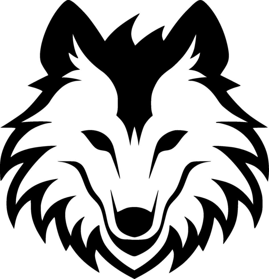 Wolf, schwarz und Weiß Vektor Illustration