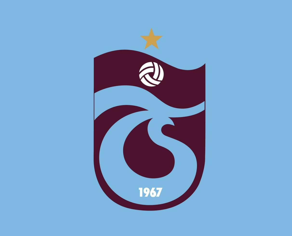 Trabzonspor Verein Logo Symbol Truthahn Liga Fußball abstrakt Design Vektor Illustration mit Blau Hintergrund