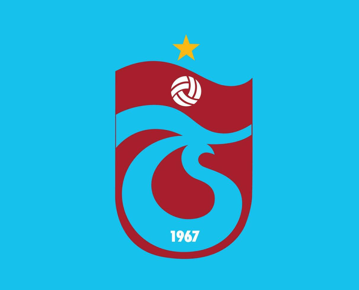 trabzonspor klubb symbol logotyp Kalkon liga fotboll abstrakt design vektor illustration med blå bakgrund
