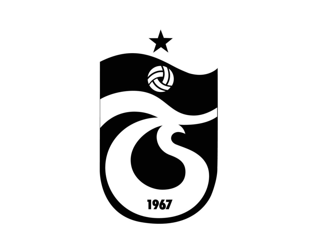 Trabzonspor Verein Logo Symbol schwarz Truthahn Liga Fußball abstrakt Design Vektor Illustration