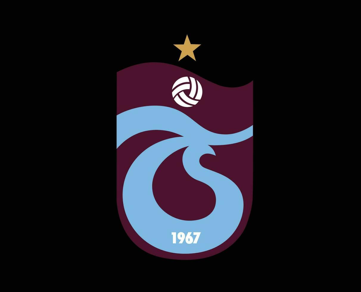 Trabzonspor Verein Logo Symbol Truthahn Liga Fußball abstrakt Design Vektor Illustration mit schwarz Hintergrund