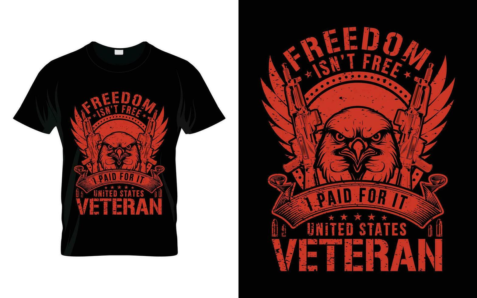 Freiheit ist nicht kostenlos ich bezahlt zum es vereinigt Zustände vetran patriotisch uns Heer stolz uns Veteran 4 .. von Juli T-Shirt vektor