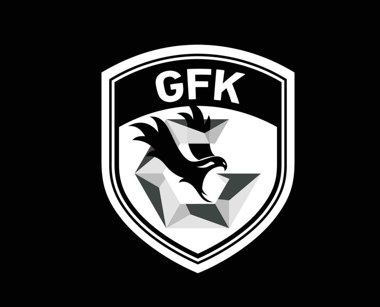 Gaziantep fk Verein Logo Symbol Weiß Truthahn Liga Fußball abstrakt Design Vektor Illustration mit schwarz Hintergrund