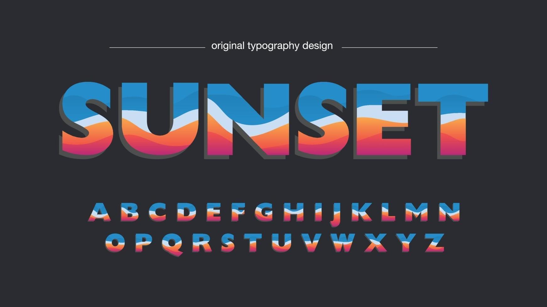 abstrakt färgglada vågor typografi vektor