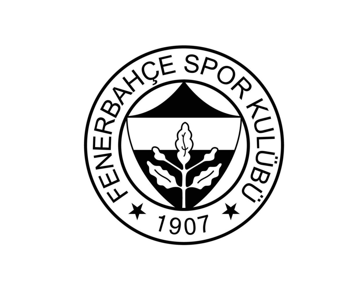 fenerbahce klubb logotyp symbol svart Kalkon liga fotboll abstrakt design vektor illustration
