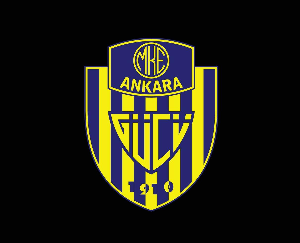 ankaragucu klubb symbol logotyp Kalkon liga fotboll abstrakt design vektor illustration med svart bakgrund