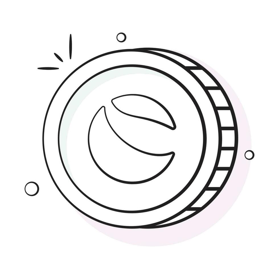Gut entworfen Symbol von terra Luna Münze, Kryptowährung Münze Vektor Design