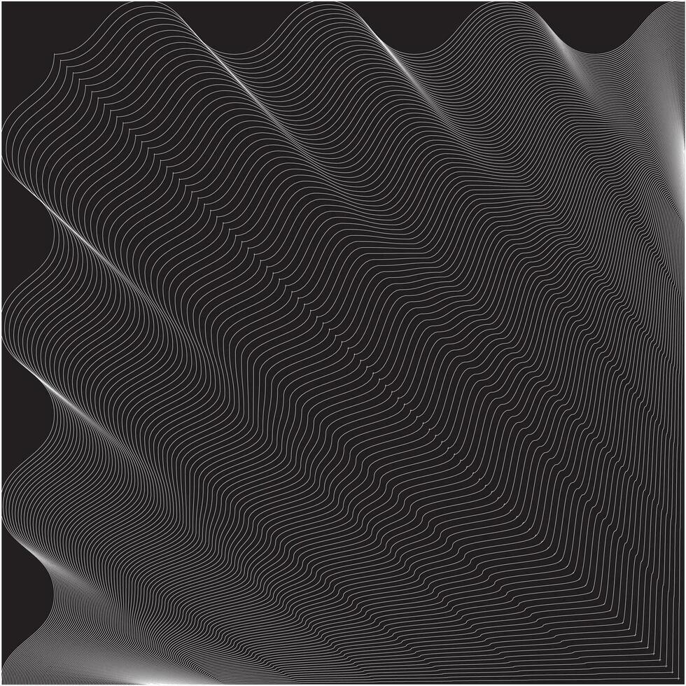 schwarz und Weiß Linie abstrakt Hintergrund vektor