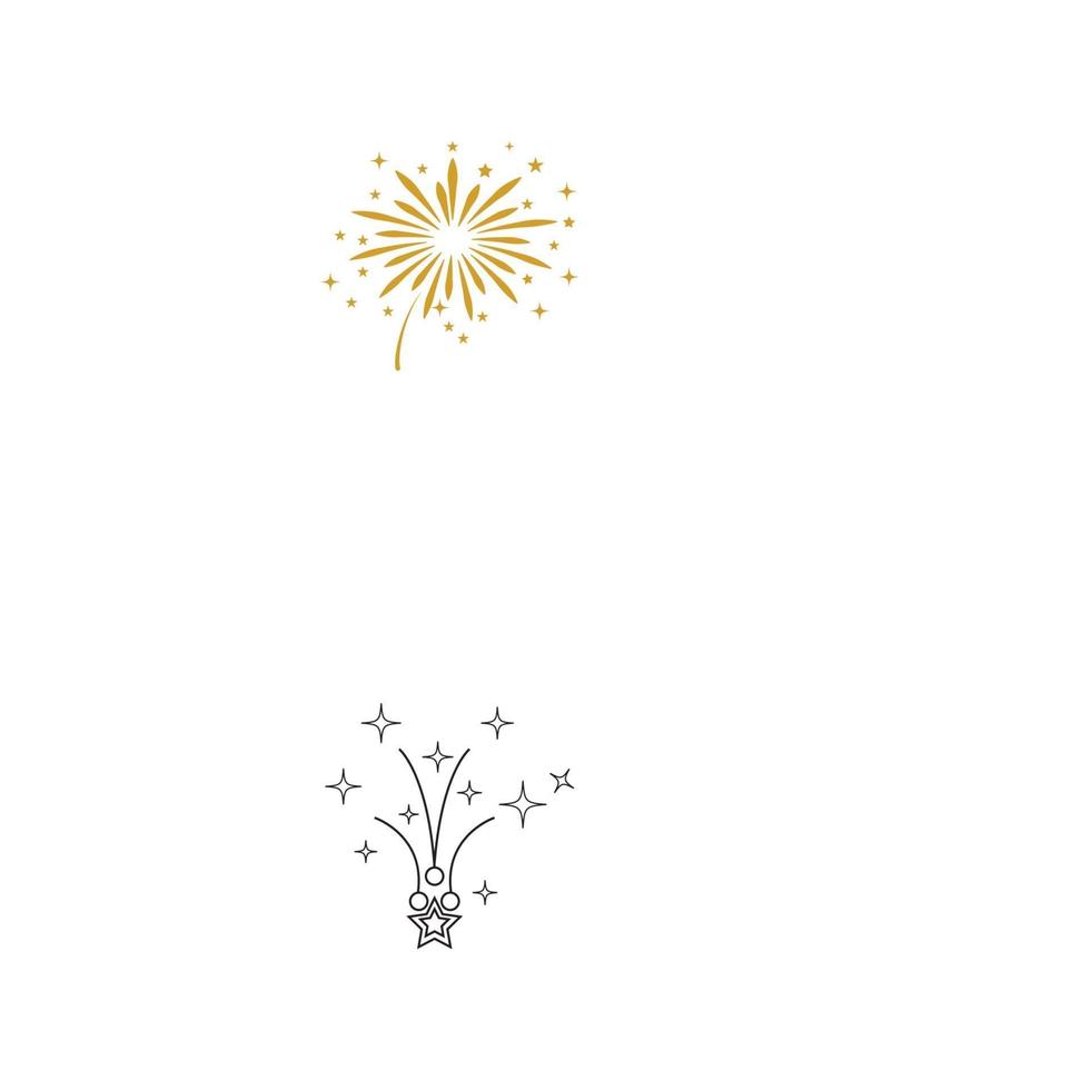 Feuerwerk Logo Vorlage Vektor-Symbol vektor