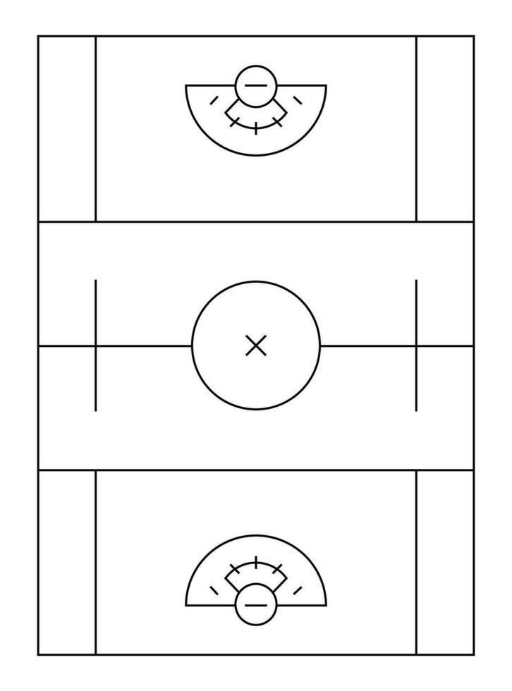 lacrosse fält diagram vektor