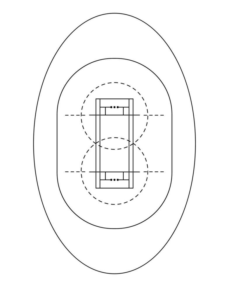 Kricket Feld Diagramm vektor