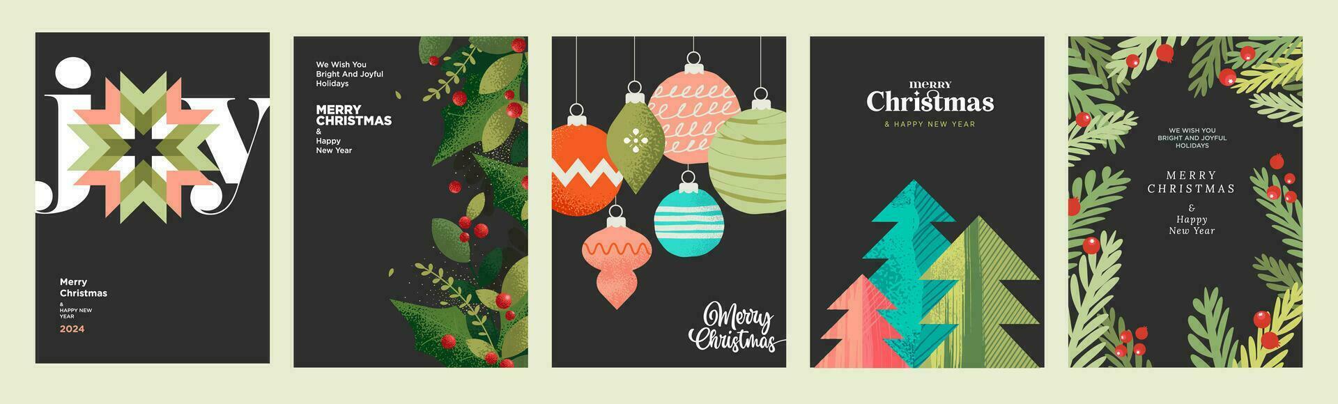 glad jul och Lycklig ny år hälsning kort mall. vektor illustrationer för bakgrund, hälsning kort, fest inbjudan kort, hemsida baner, social media baner, marknadsföring material.